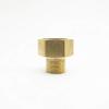 ESDUAIOP 1/2" BSP Female to 1/4" BSP Male Brass Hex Bushing Pipe Fitting Adapter for Fuel, Gas, and Water view 2