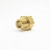 ESDUAIOP 1/2" BSP Female to 1/4" BSP Male Brass Hex Bushing Pipe Fitting Adapter for Fuel, Gas, and Water view 4