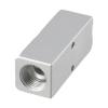 FACAIIO Aluminum Air Hose Inline Manifold Block with G1/4 Threaded Connections, 2/3/4-Way, 4- to 6-Port, Silver Anodized view 2