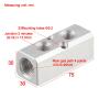 FACAIIO Aluminum Air Hose Inline Manifold Block with G1/4 Threaded Connections, 2/3/4-Way, 4- to 6-Port, Silver Anodized view 4