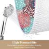 Non-Slip Shower Mat, 80 x 100 cm, PVC Loofah Bath Mat with Drainage, Fast-Drying, Red/Green/Gray view 4