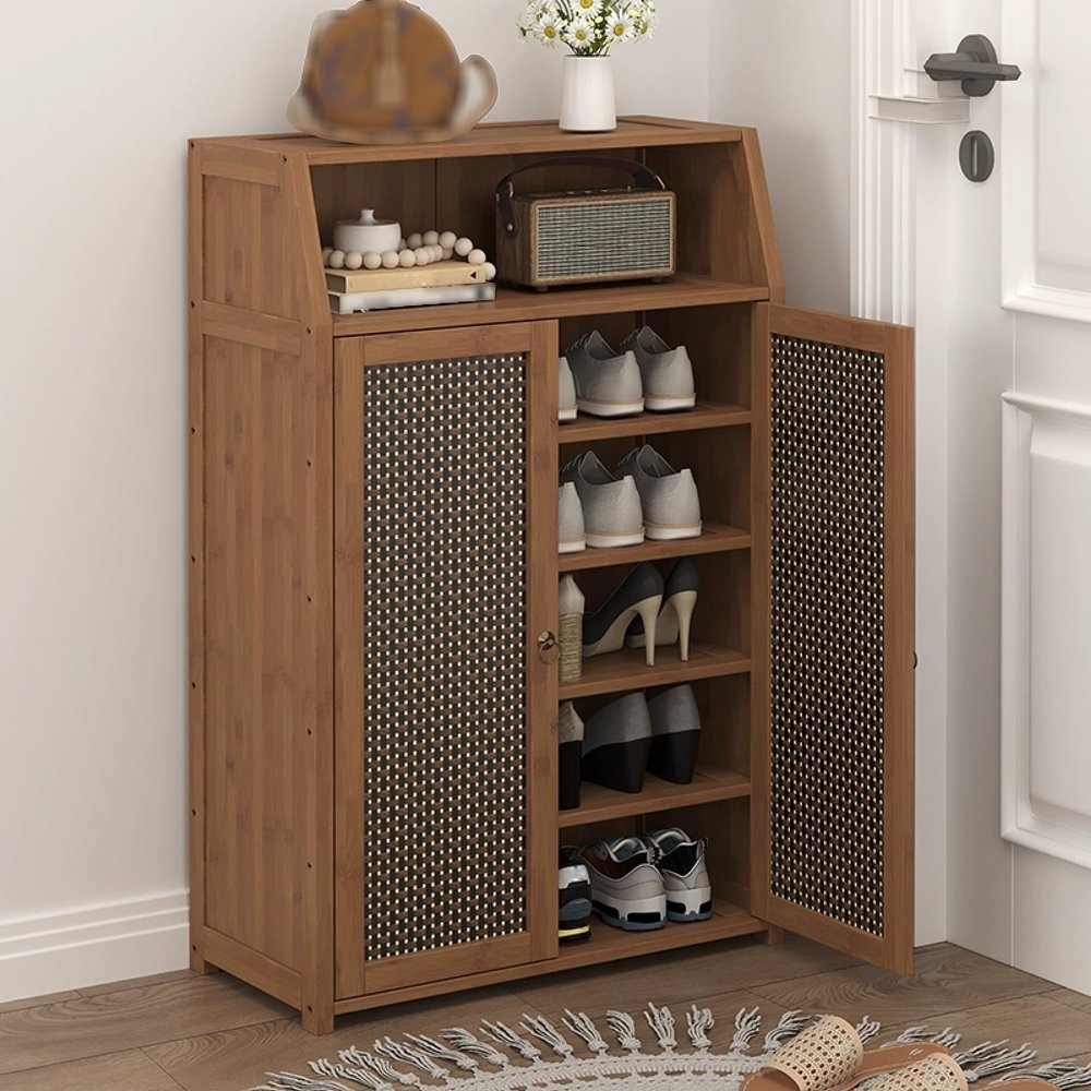 JINGJIAOPLSD Narrow, Tall Shoe Cabinet with Doors