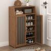JINGJIAOPLSD Narrow, Tall Shoe Cabinet with Doors view 1