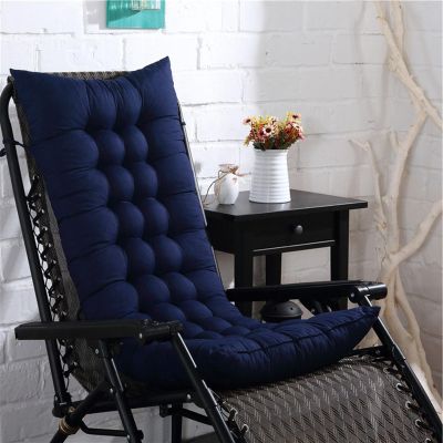 Luxurises Outdoor Cushion for Chaise Lounges, Thickly Padded, Soft and Comfortable, Portable, Dark Blue, 150 x 40 cm