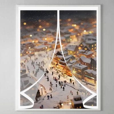 Magnetic Thermal Insulation Curtain, 66 x 79 cm