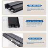 Indoor Accordion Door, Folding Door, Retractable Room Divider with Lock, Black, Various Sizes (22 x 39 in / 56 x 99 cm) view 4