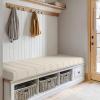 GeneriK Bench Cushion with Zipper, Non-Slip, Washable, Milk Tea, 160 x 40 x 5.5 cm view 2