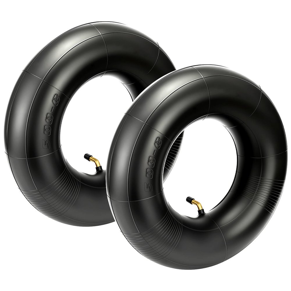 2-Pack 13x5.00-6 Inner Tubes for Wheelbarrows with Angled Valves