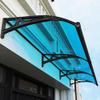 Aluminum Door Canopy with Side Gutters, 100 x 100 cm, Tea Color view 1