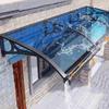 Aluminum Door Canopy with Side Gutters, 100 x 100 cm, Tea Color view 3