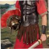 Women's Brown PU Leather Viking Skirt Costume view 2