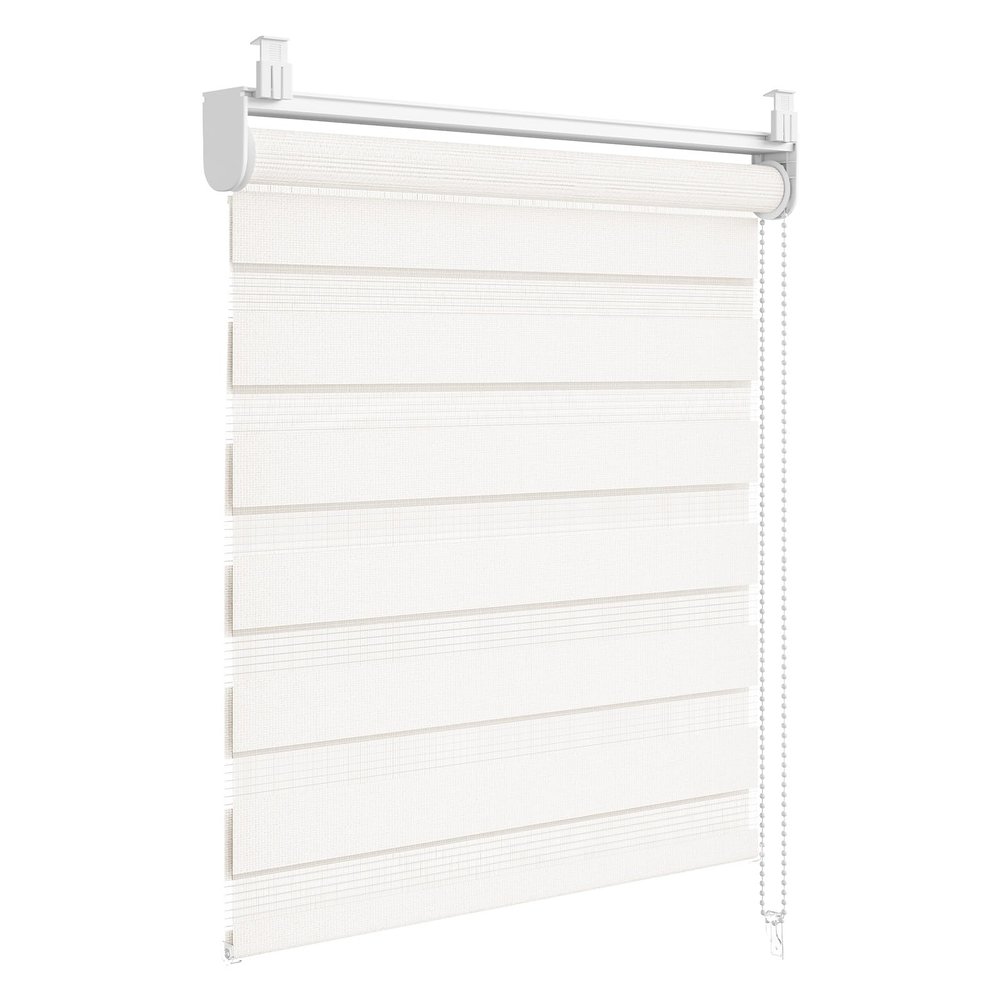 WOLTU Day/Night Roller Blind, No Drilling, 60 x 210 cm, Cream