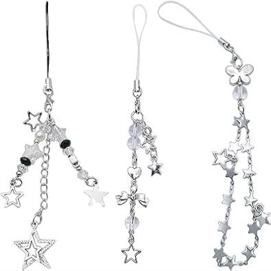Ymhapp 3-Piece Star Phone Charm Set