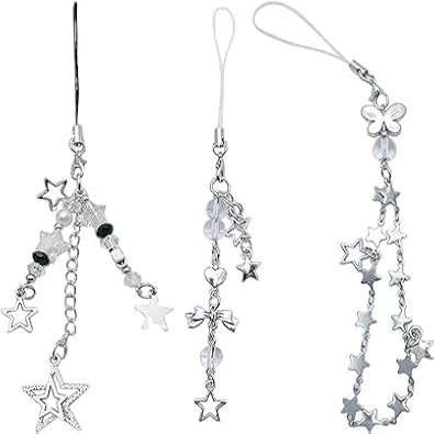 Ymhapp 3-Piece Star Phone Charm Set