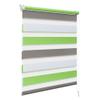 WOLTU Double Roller Blind, No-Drill Clamp Mount, 80 x 130 cm, White/Green/Gray view 1