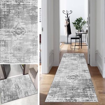 Mogetal Vintage Washable Hallway Runner, Non-Slip, 80 x 340 cm