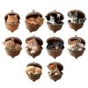 Acorn Animal Christmas Ornaments, 10-Piece 2D Acrylic Set view 1