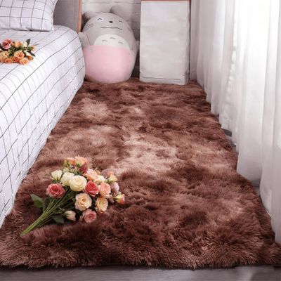 MEILIPA Shaggy Rug 170 x 300 cm, Premium Plush Outdoor Rug for Terrace and Garden, Brown