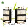 Narrow Shoe Cabinet with Adjustable Shelf, 2 Flip-Down Drawers, Modern Black Design, 70 cm view 2