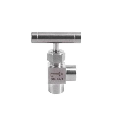 1/8" 1/4" 3/8" 1/2" BSP Female/Male Thread 90° Angle Needle Valve, Crane 304 Stainless Steel Flow Regulator with Unit Handle (1/2" Straight, Female to Female)