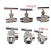 1/8" 1/4" 3/8" 1/2" BSP Female/Male Thread 90° Angle Needle Valve, Crane 304 Stainless Steel Flow Regulator with Unit Handle (1/2" Straight, Female to Female) view 2