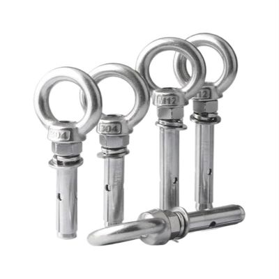 Eye Bolt with Expansion Anchor, 304 Stainless Steel, 5-Pack, M8 x 120 mm