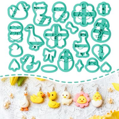 ORIGACH 21-Piece Duck Polymer Clay Cutters for Earrings