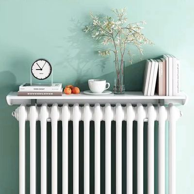 Aluminum Radiator Shelf, Floating, No Drilling, White, 28 kg Capacity, 25 cm