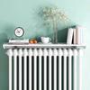 Aluminum Radiator Shelf, Floating, No Drilling, White, 28 kg Capacity, 25 cm view 1
