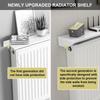 Aluminum Radiator Shelf, Floating, No Drilling, White, 28 kg Capacity, 25 cm view 2
