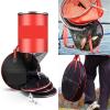 MTADSBKFP Foldable Floating Stainless Steel Fishing Net Bag with Double Ring, Black and Red, 25 cm/35 cm (35 x 1.6 m) view 2