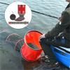 MTADSBKFP Foldable Floating Stainless Steel Fishing Net Bag with Double Ring, Black and Red, 25 cm/35 cm (35 x 1.6 m) view 3