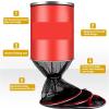 MTADSBKFP Foldable Floating Stainless Steel Fishing Net Bag with Double Ring, Black and Red, 25 cm/35 cm (35 x 1.6 m) view 4