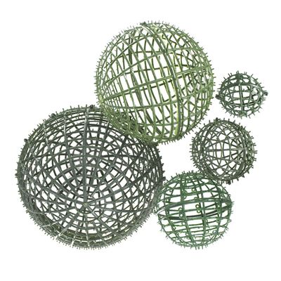 VALICLUD 5-Piece Green Plastic Flower Ball Frames for 5 to 25 cm