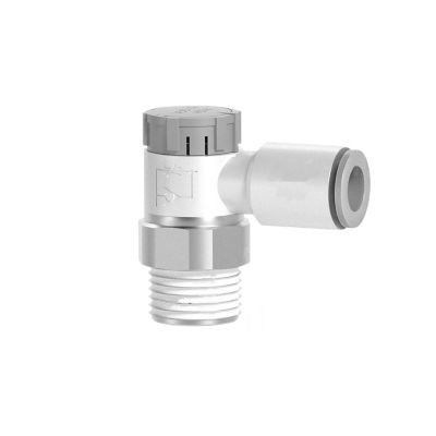 Air Pneumatic Elbow Throttle Speed Control Valve, Push-Lock Type (AS4201F-04-06SA, 10 pcs)