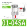 Air Pneumatic Elbow Throttle Speed Control Valve, Push-Lock Type (AS4201F-04-06SA, 10 pcs) view 2