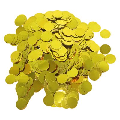 Vyqrx 50 g Metallic Gold Glitter Confetti, 1.5 cm Round Table Scatter Decoration