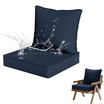 Outdoor Waterproof Cushion Set for Garden Furniture, Sofas, Chairs & Cars, 48 × 48 × 12 cm & 48 × 50 cm