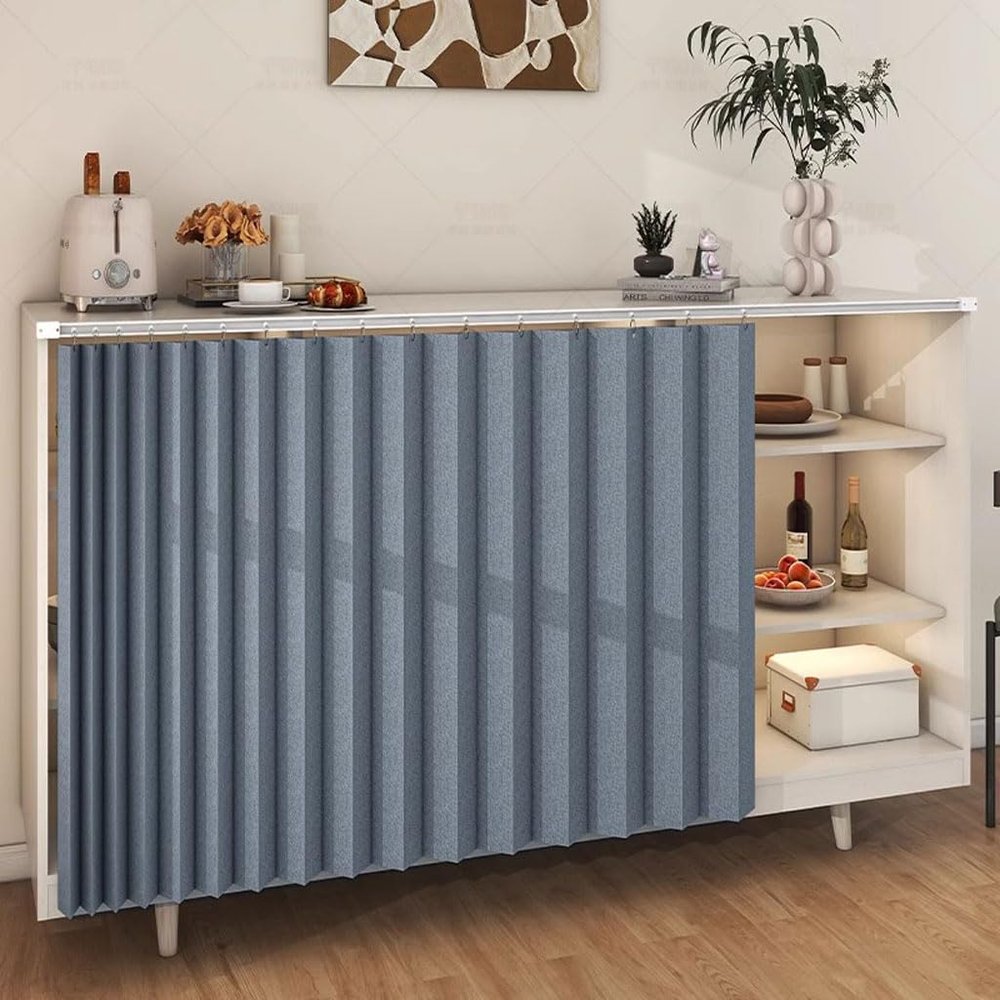 Multifunctional Waterproof Kitchen Cabinet Curtain, 70 x 90 cm, Blue