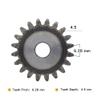 1pc Flat Gear 2M-10/11/12/13/14/15/16/17/18/19/20T, SC45# Carbon Steel, 20 mm Cylindrical Height (2M15T, 10 mm Bore) view 3