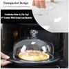 Borosilicate Glass Microwave Cover with Tray, 1 Set, Transparent Acrylic Cake Dome view 4