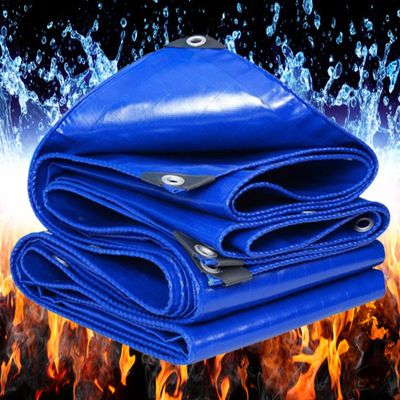 PVC Tarp 520 g/m², 1 x 27 m, Waterproof Truck Cover, Blue