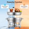 7.5-Liter Round Stainless Steel Chafing Dish view 4