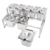 Stainless Steel Pizza Topping Station, 0.7 mm, 1.6–2.2 L Containers view 2