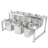 Stainless Steel Pizza Topping Station, 0.7 mm, 1.6–2.2 L Containers view 3