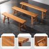 Generic Solid Wood Bench, Narrow Vintage-Style Farmhouse Bench view 4