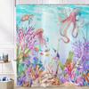 ASDCXZ Octopus Shower Curtain 180 x 240 cm, Colorful Watercolor Ocean Design view 2