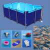 Generic Portable Foldable Fish Pond with Drain Valve, Above-Ground Canvas Fish Tank for Indoor Use, Temporary Swimming Pool for Children and Pets (1.0 x 60 x 48 cm) view 2