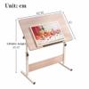 Height-Adjustable Drafting Table with Tilting Top view 2