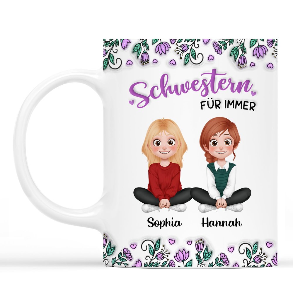 Personalized Mug for Sisters and Best Friends Forever, Model #2
